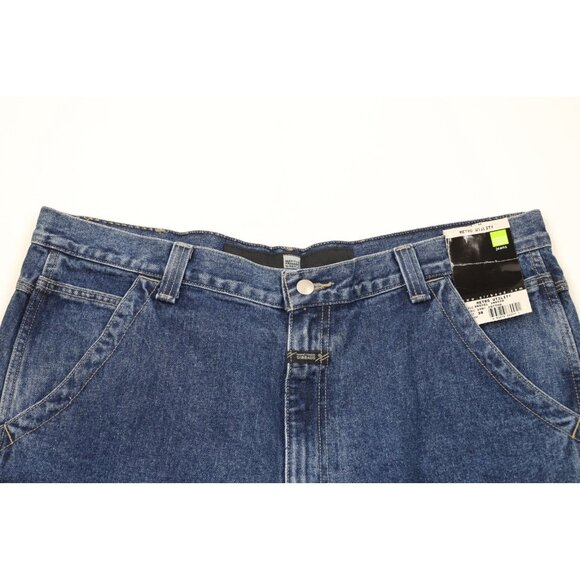 Deadstock Vtg 90s Marithe Francois Girbaud Mens 38 Spell Out Baggy Denim Shorts - Picture 2 of 16